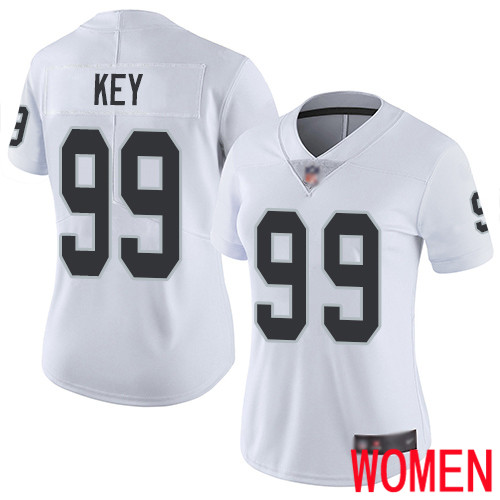Oakland Raiders Limited White Women Arden Key Road Jersey NFL Football #99 Vapor Untouchable Jersey->women nfl jersey->Women Jersey